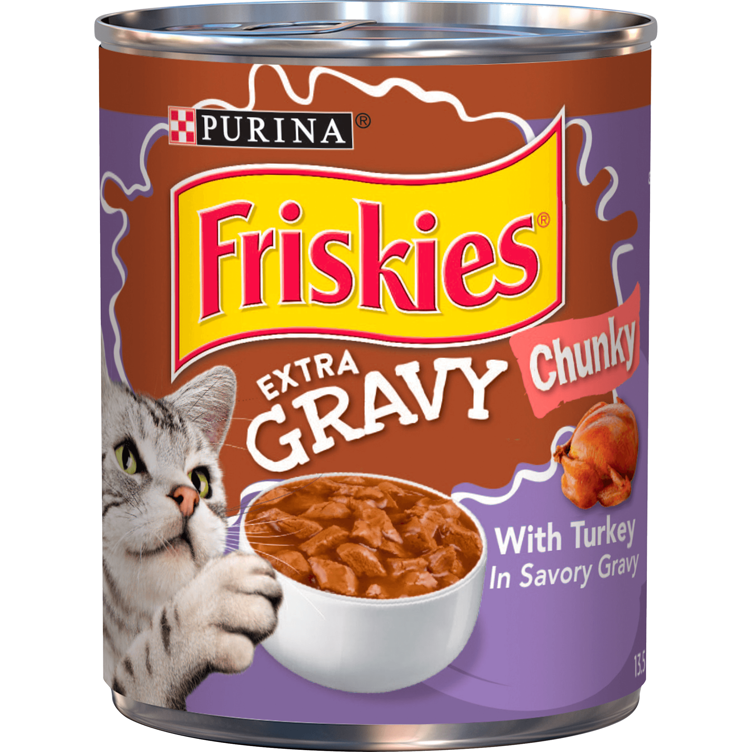 (12 Pack) Friskies Gravy Wet Cat Food, Extra Gravy Chunky With Turkey ...
