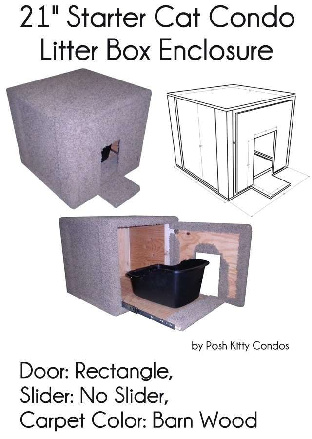 21"  Starter Cat Condo and Litter Box Enclosure Door ...