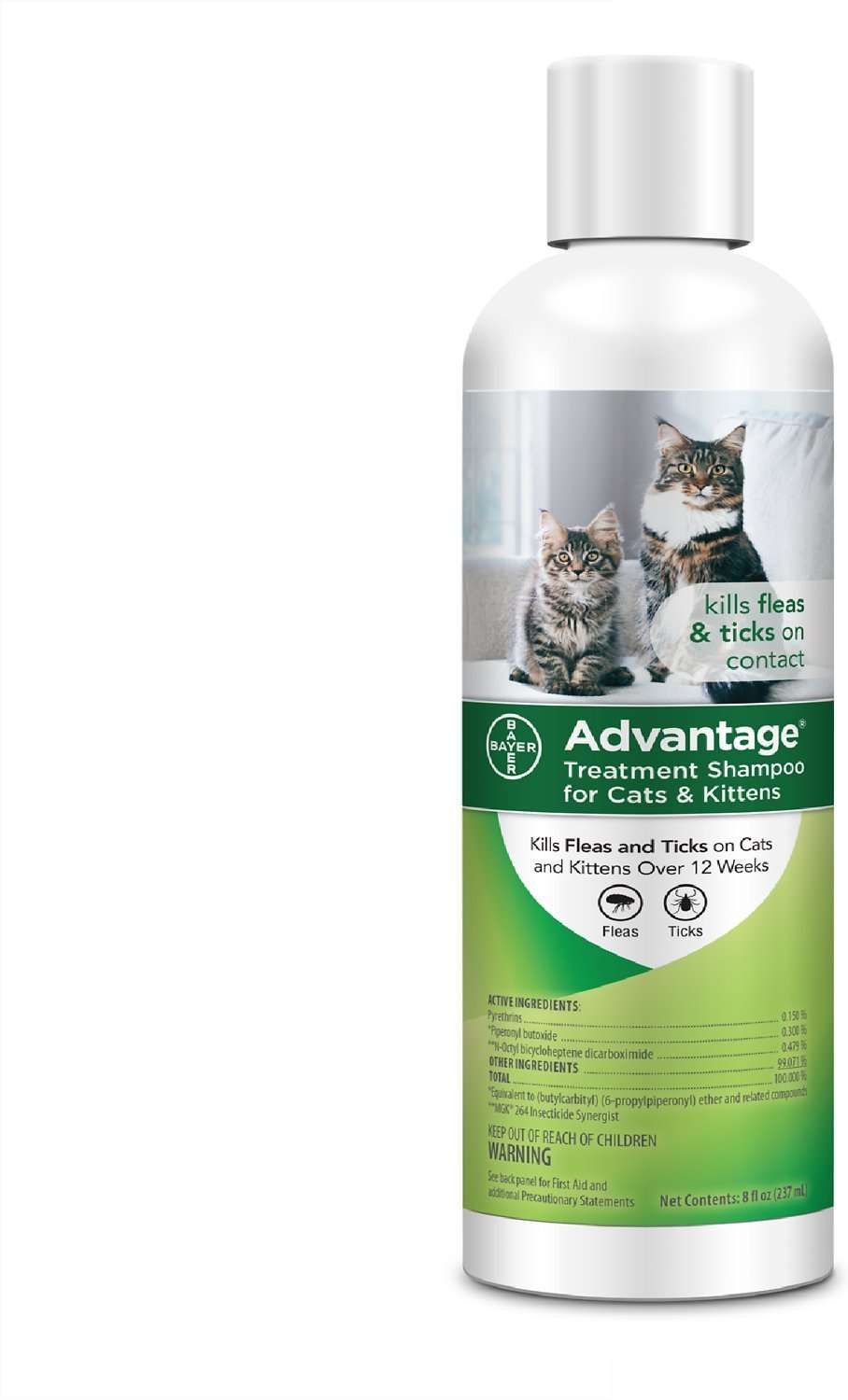 Advantage Flea &  Tick Treatment Shampoo for Cats &  Kittens ...