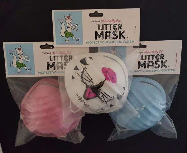 Aloha Kitty Cat Litter Mask (Set of Three in 1 package ...