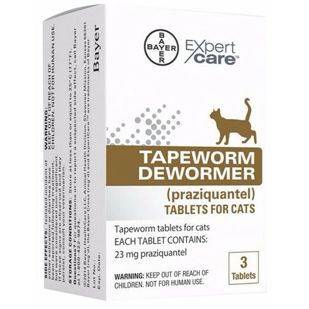 Bayer Expert Care Tapeworm Dewormer Cat Tablet, 3 Tablets
