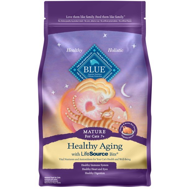 Blue Buffalo Healthy Aging Natural Mature Dry Cat Food ...