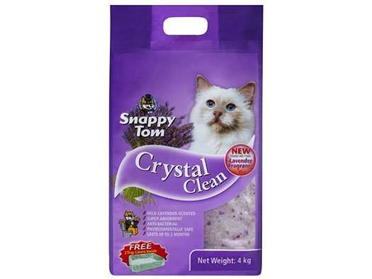Crystal Clean Lavender Cat Litter 4kg â Snappy Tom