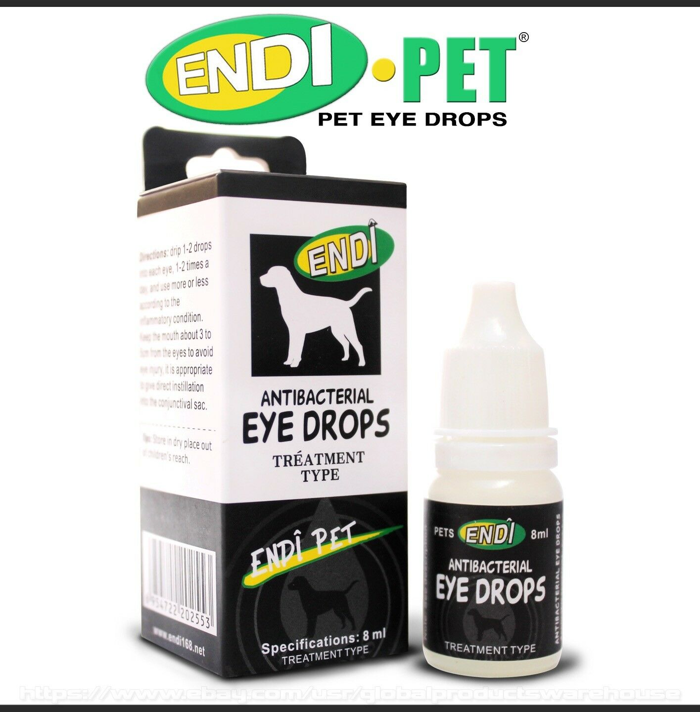 Dog Cat Pink Eye Drops Infection Conjunctivitis Dry Itch Red Irritation ...