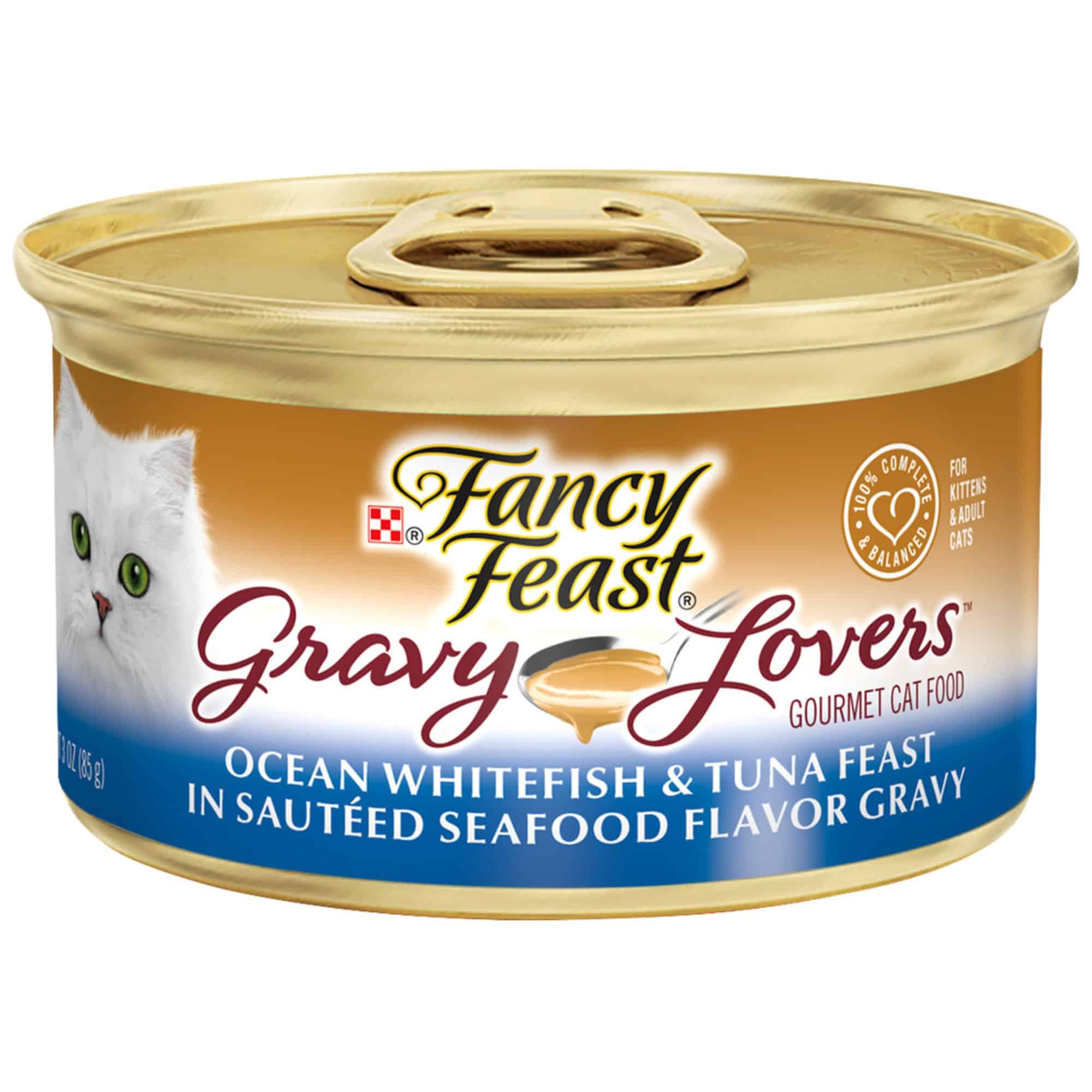 Fancy Feast Gravy Lovers Gourmet Canned Cat Food, Ocean Whitefish ...