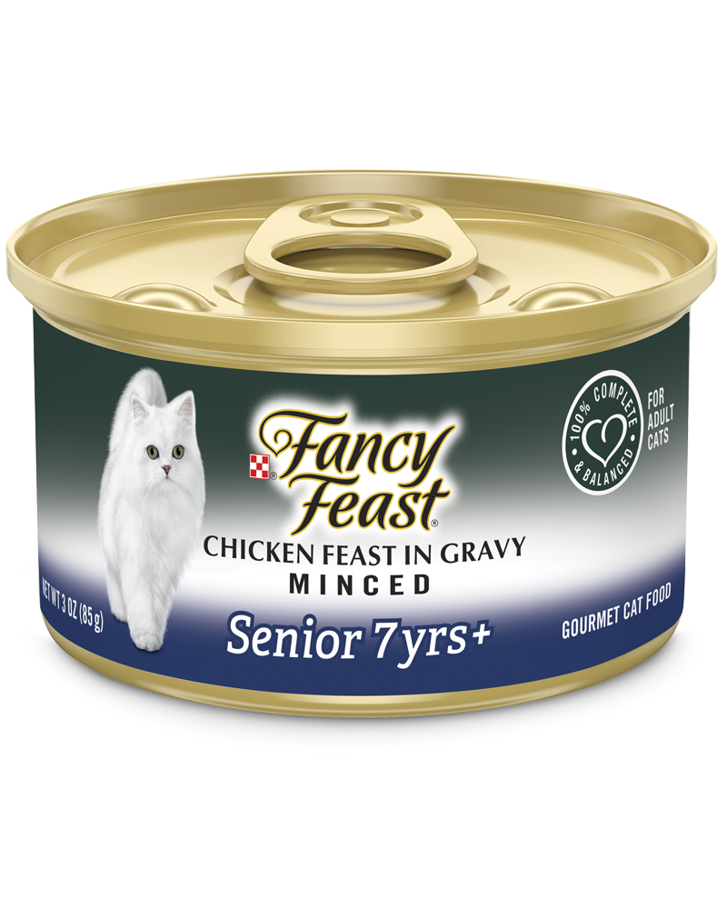 Fancy Feast Minced Chicken in Gravy Wet Senior Cat Food ...
