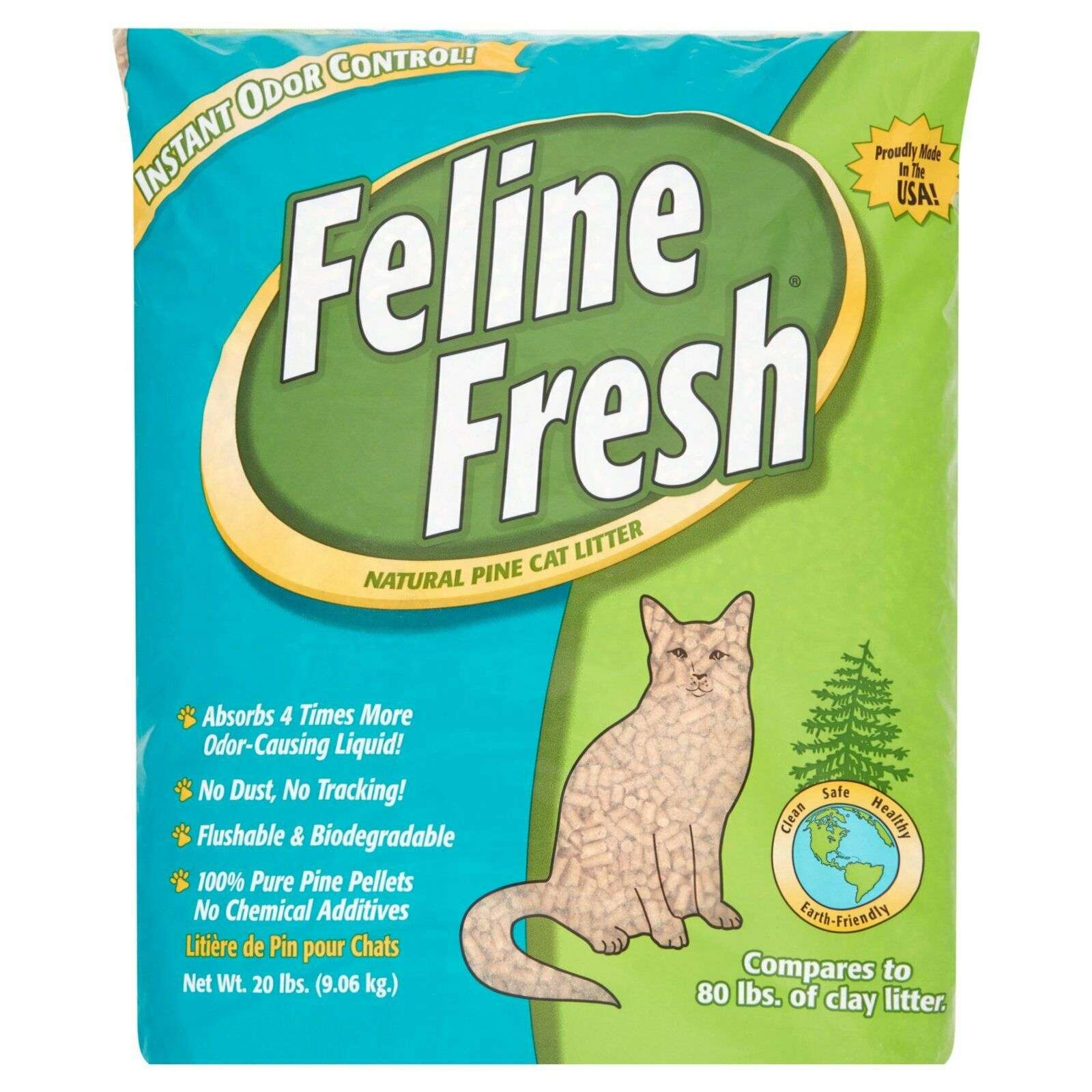 Feline Fresh Natural Pine Cat Litter for Neutralize Odor Absorb ...