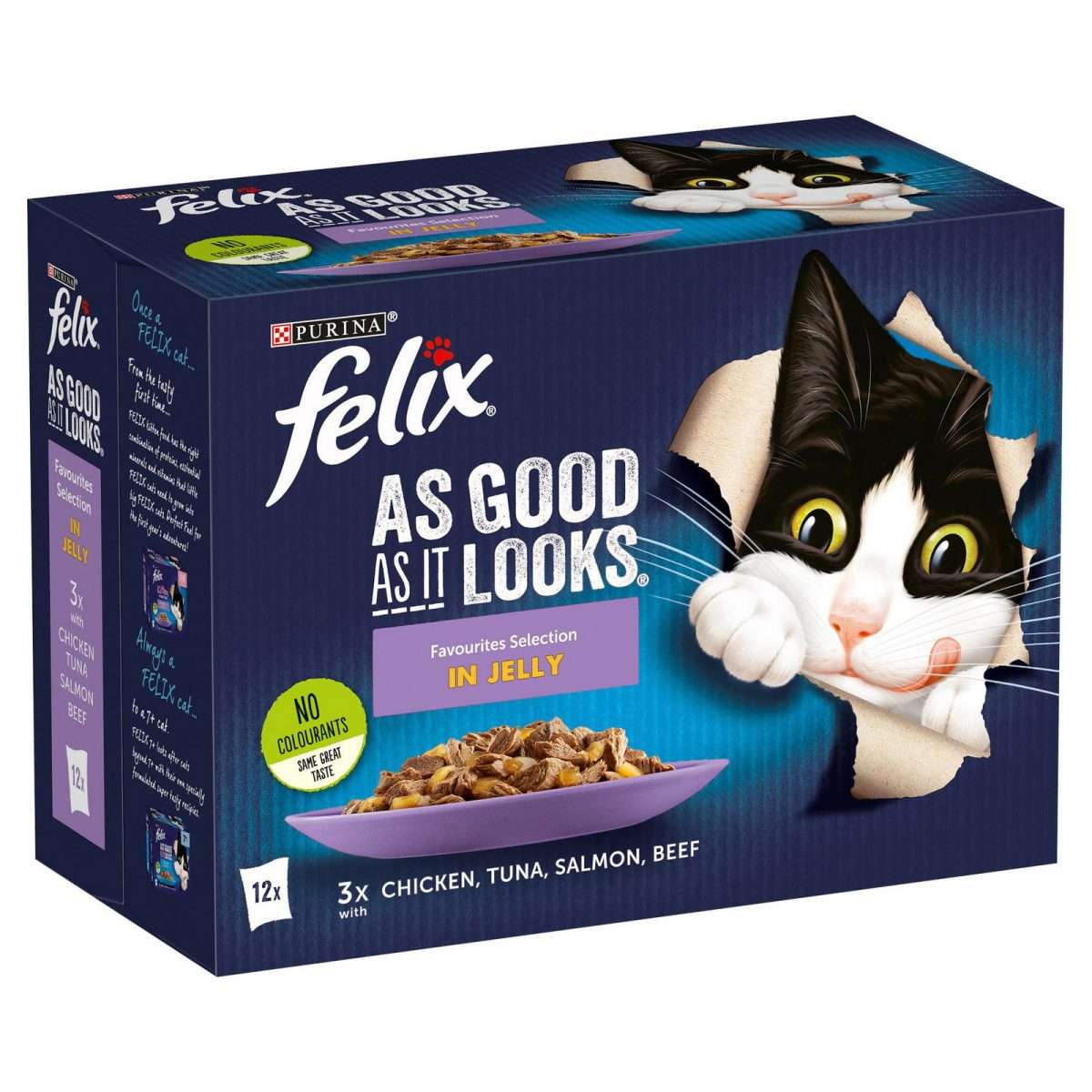 FELIX AS GOOD AS IT LOOKS Favourites Selection in Jelly Wet Cat Food 12 ...