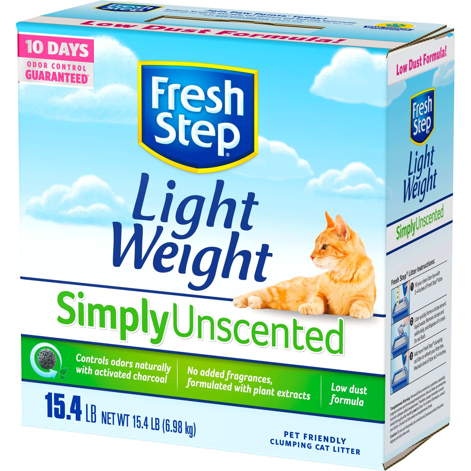 Fresh Step Lightweight Unscented Multi Cat Scoopable Clumping Cat ...
