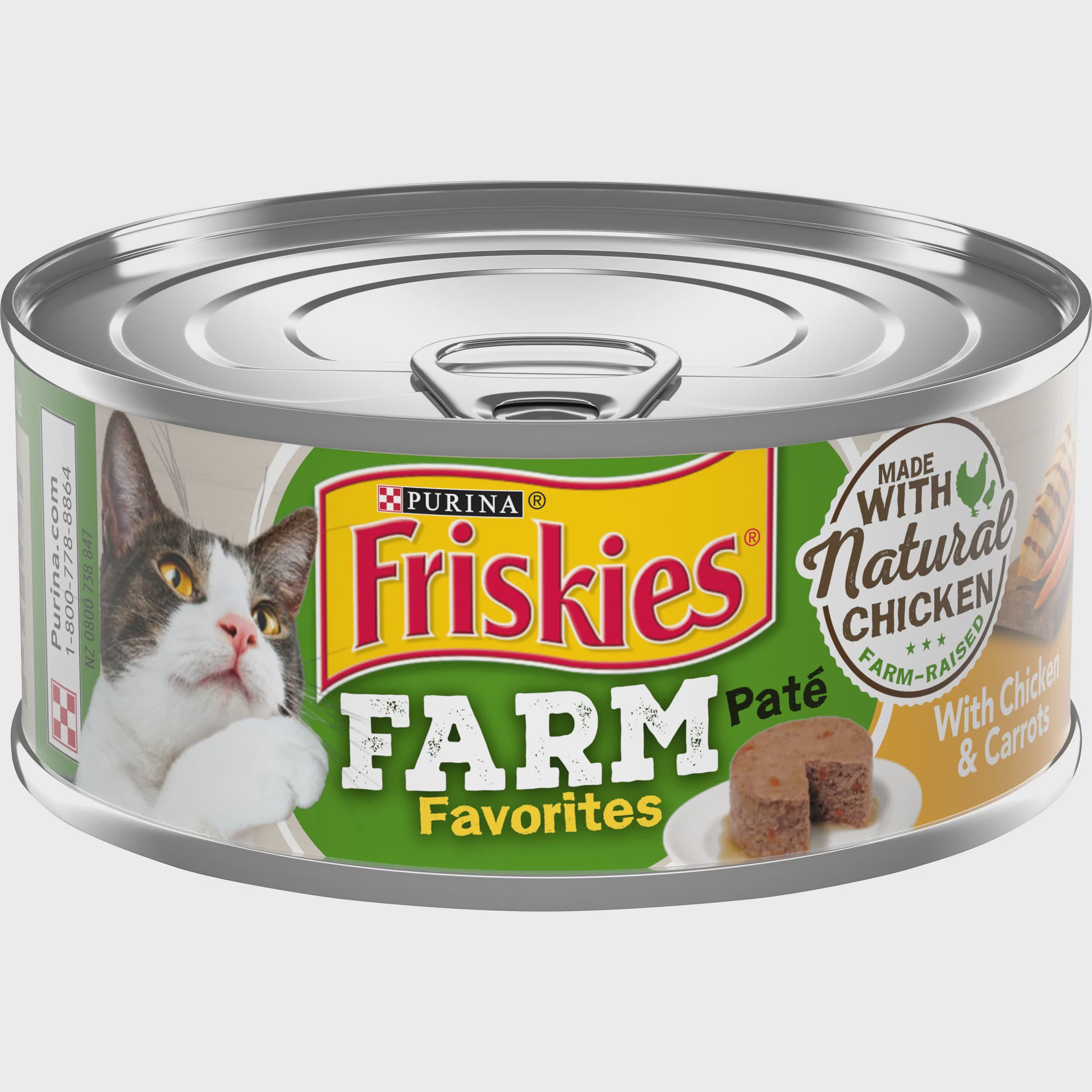 Friskies Pate Wet Cat Food, Farm Favorites With Chicken, 5.5 oz. Pull ...