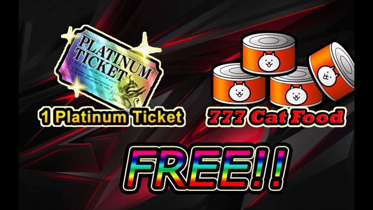 How to get a free Platinum Ticket and Cat Food in The Battle Cats ...