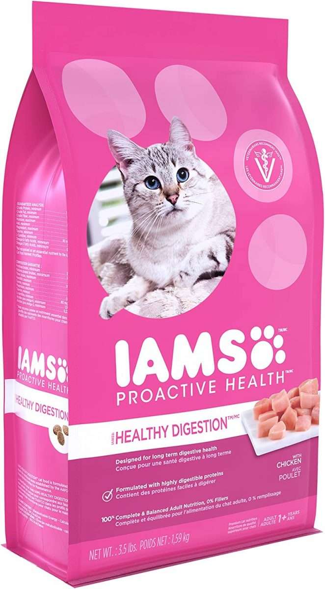 IAMS Proactive Health Sensitive Stomach Dry Cat Food 3.5 Pounds: Amazon ...
