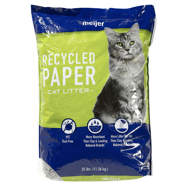 Meijer Recycled Paper Cat Litter 25 lb