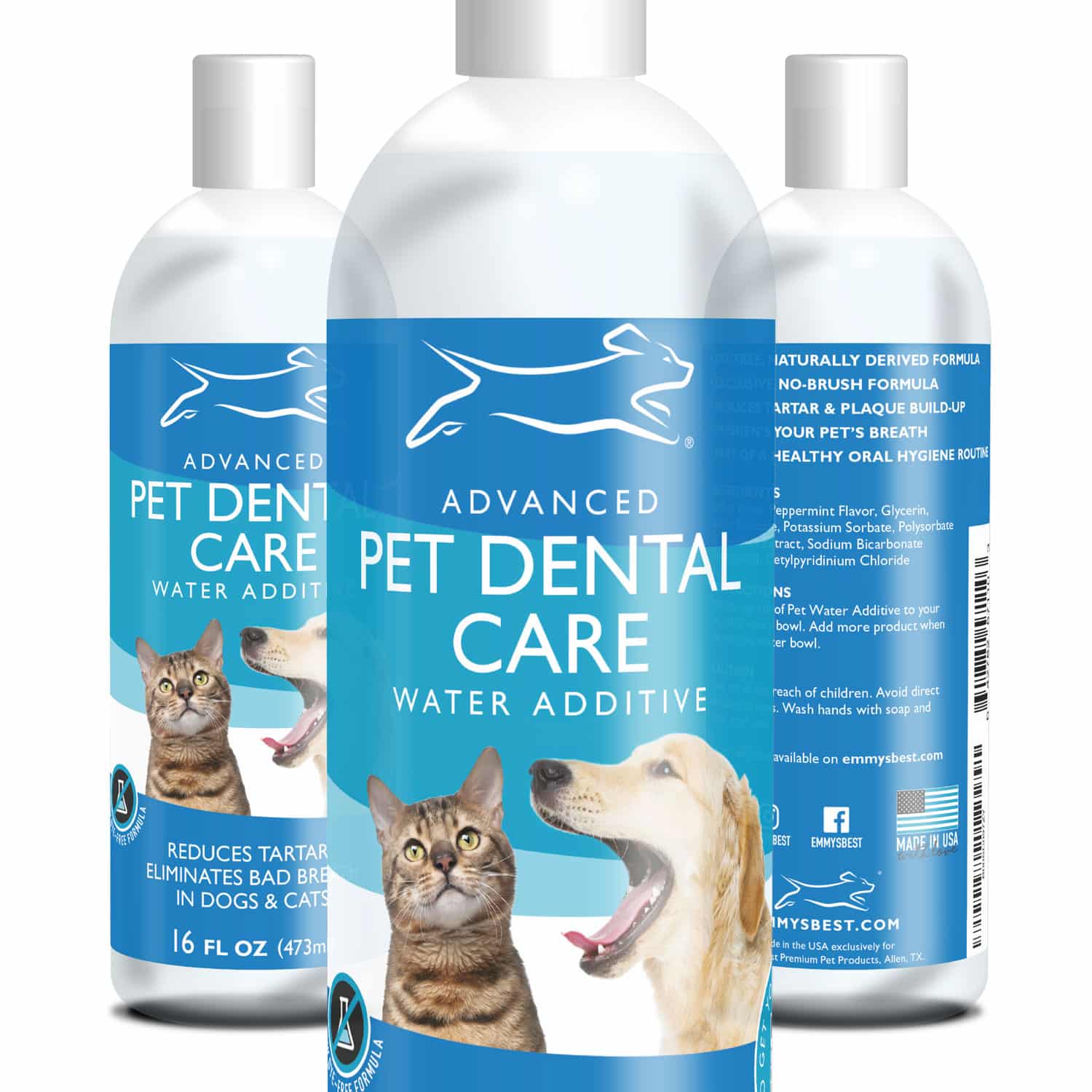 Premium Dog and Cat Breath Freshener Advanced Pet Dental Care Water ...
