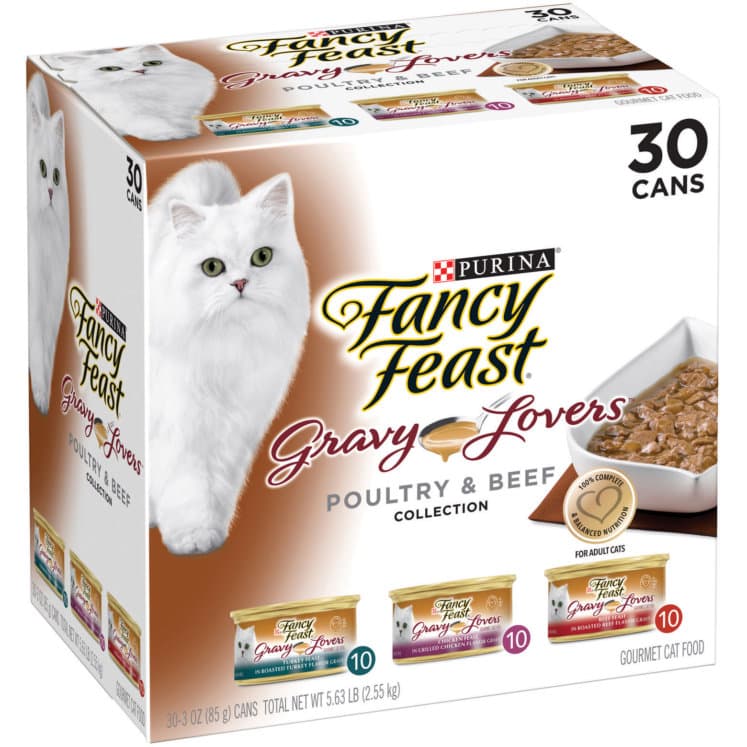Purina Fancy Feast Gravy Lovers Poultry &  Beef Collection Adult Wet Cat ...