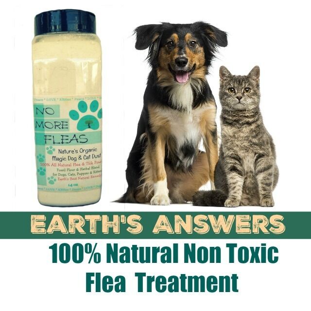 SAFE Natural Flea and Tick Powder For Dogs, Puppies Cats and Kittens