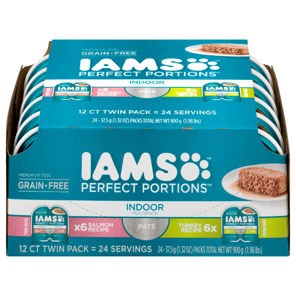 Save on IAMS Perfect Portions Indoor Wet Cat Food Pate Variety Grain ...