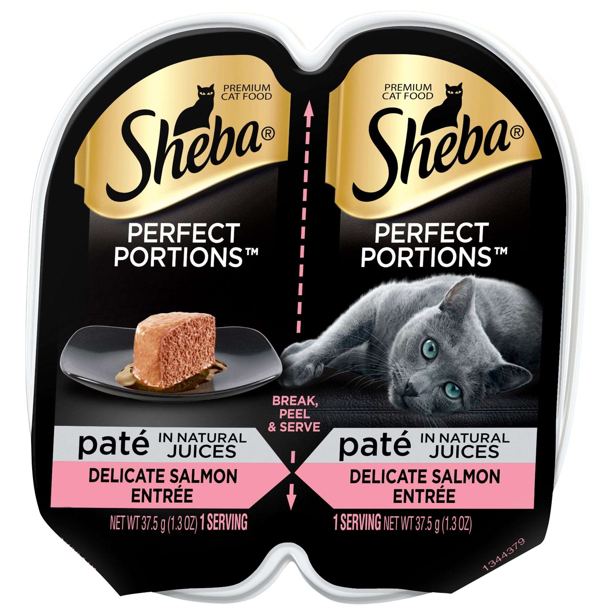 SHEBA PERFECT PORTIONS 2.6 oz. Pate Delicate Salmon EntrÃ ...