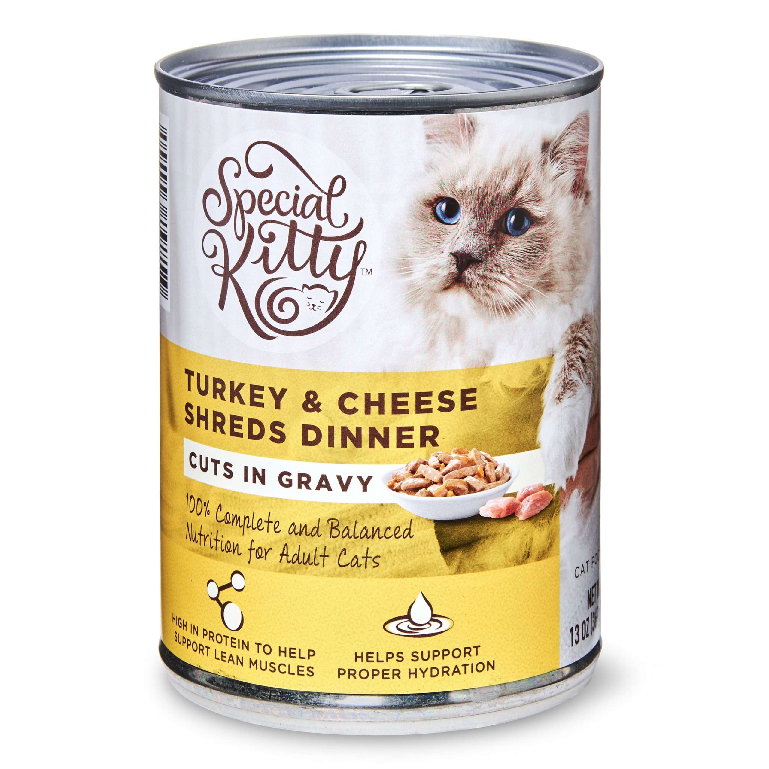 Special Kitty Turkey &  Cheese Shreds Dinner Cuts in Gravy ...
