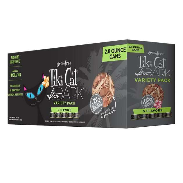 Tiki Cat After Dark Variety Pack Canned Cat Food, 2.8