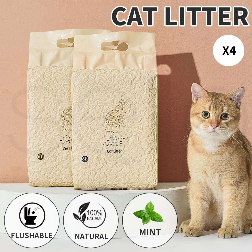 Tofu Cat Litter 6L Edible Crystals Clumping Flushable ...