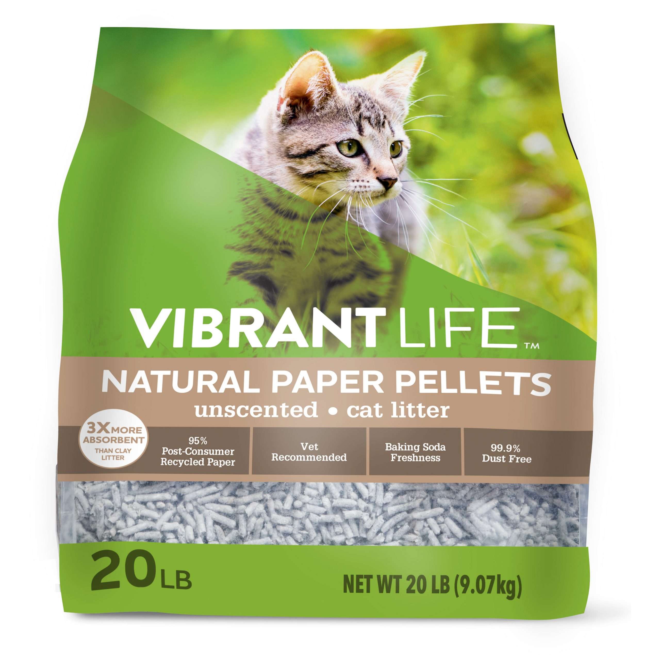Vibrant Life Natural Paper Pellets Cat Litter, Unscented ...