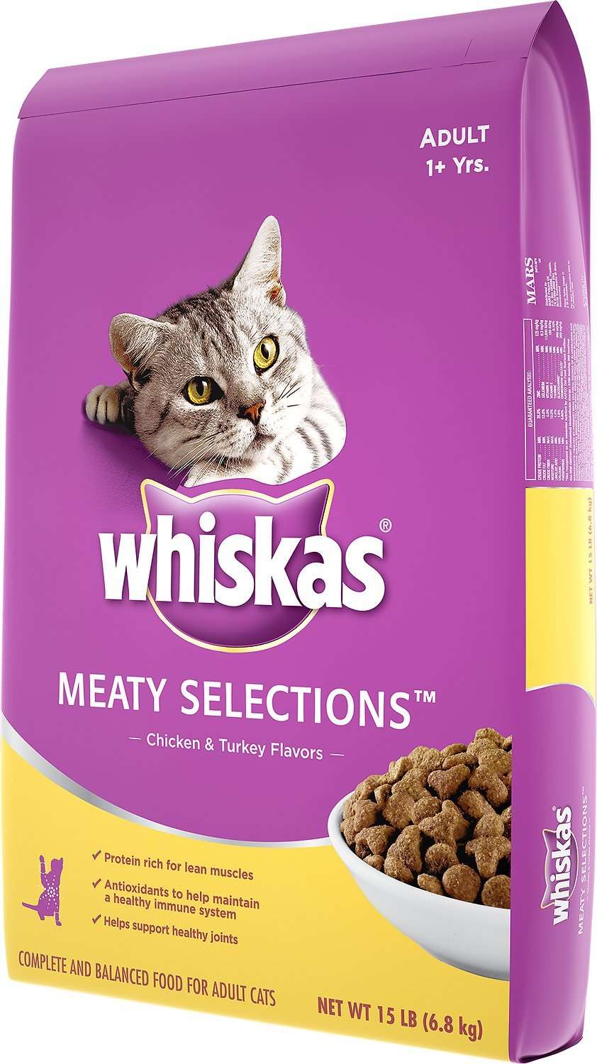 Whiskas Meaty Selections Chicken &  Turkey Flavors Dry Cat ...