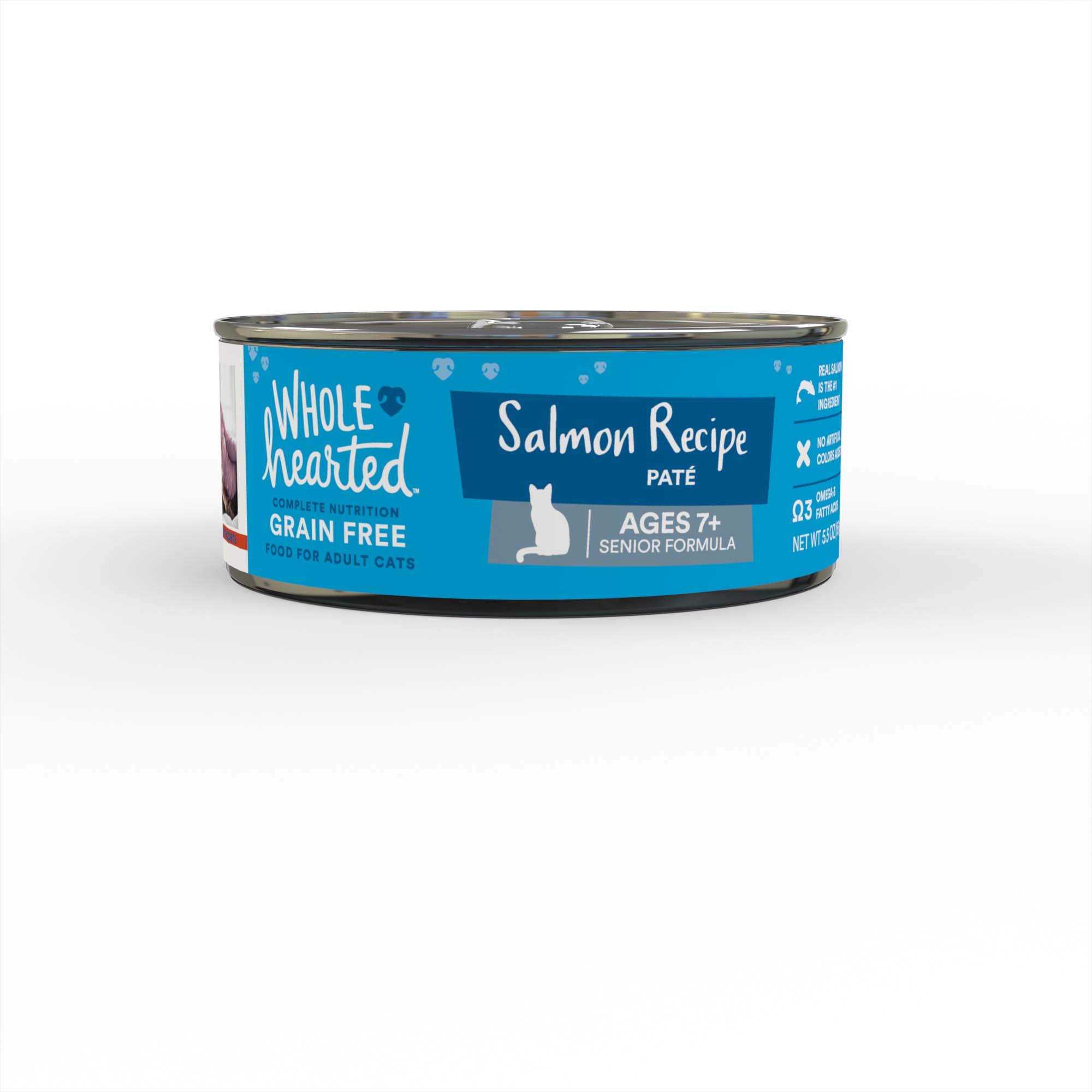 WholeHearted Grain Free Salmon Recipe Pate Senior Wet Cat ...